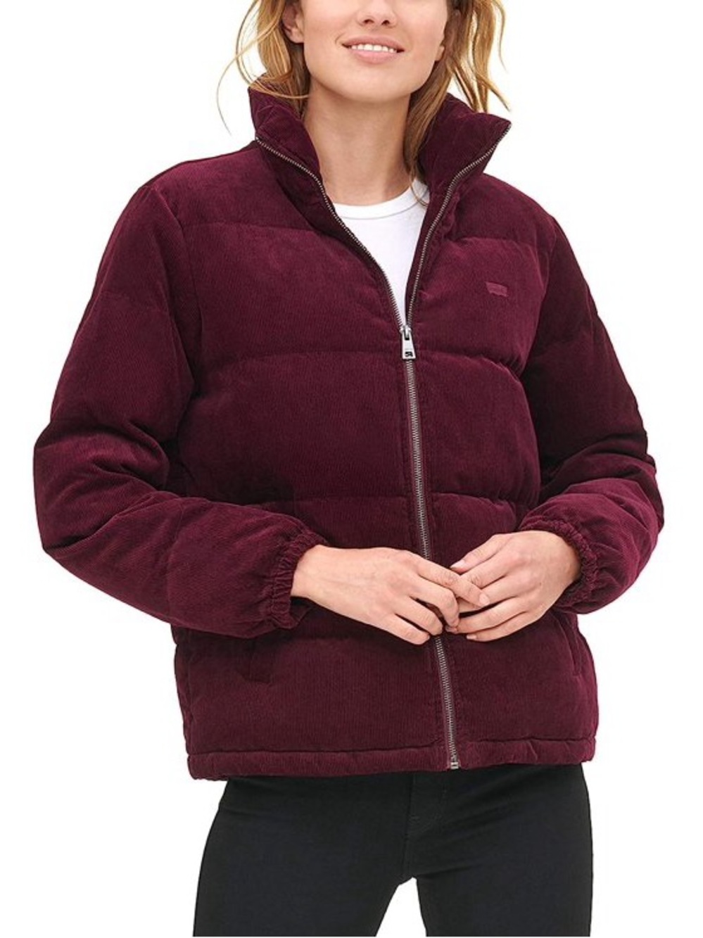 Levi’s Corduroy Puffer Jacket in Burgundy